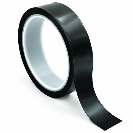 BERTECH High-Temperature Polyimide Tape, 1 Mil Thick, 100 mm Wide x 36 Yards Long, Black PPTB-100mm